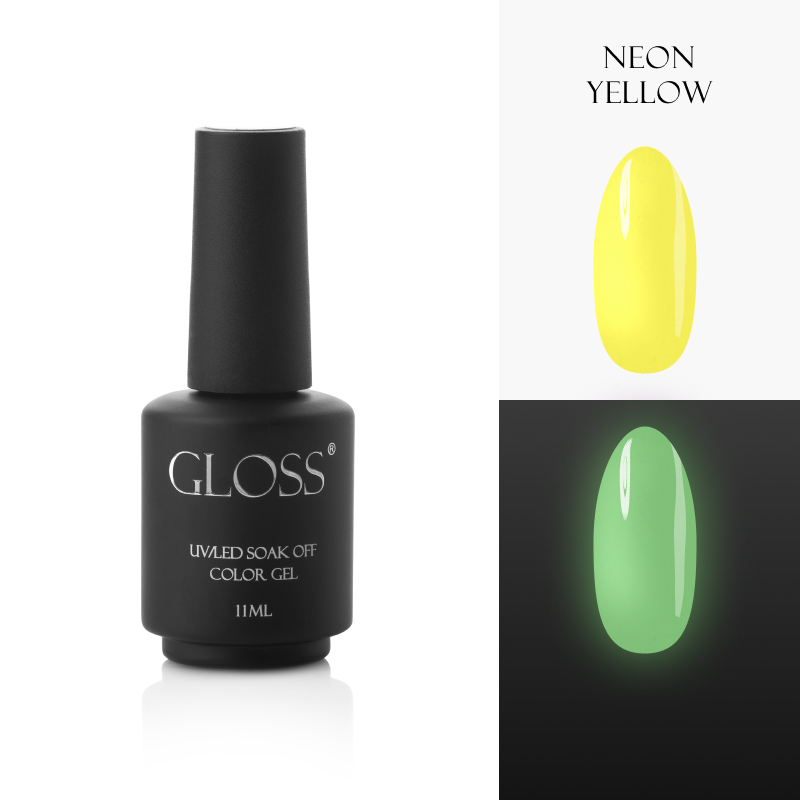 Luminescent gel polish Neon Yellow Elf, 11 ml